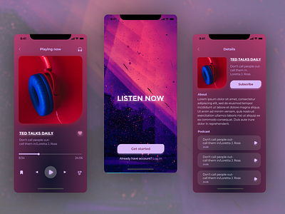 Podcast APP app design ui