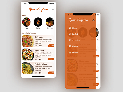 IOS APP for restaurant app design ios ui ux
