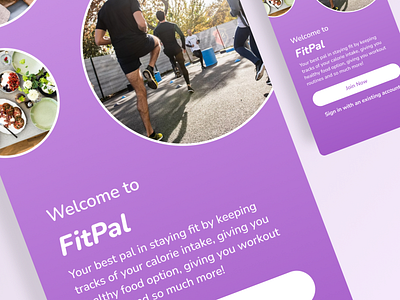 FitPal - Health and Fitness Application app fitness health mobile application recipes ui