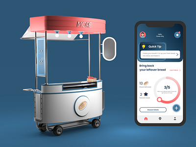 More 3d app app design bread waste design figma food waste mobile application more rendering snacks street vendor ui ui design user experience design ux ux design uxui xd