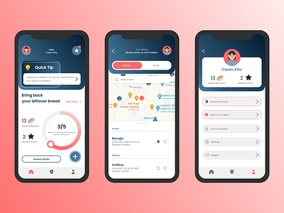 More app app design bakery bread waste design figma food waste location page logo mobile application qr code star street vendot ui ui design user experience design ux ux design uxui xd