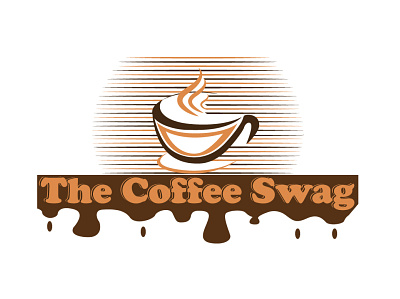 The coffe swag design flat graphic design illustration illustrator logo vector
