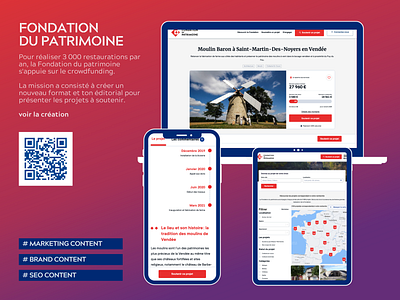 Fondation du Patrimoine content creation content design content strategy customer experience ecommerce design seo uxwriting
