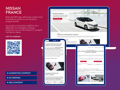 Nissan.fr content creation content design content strategy customer experience ecommerce design seo uxwriting