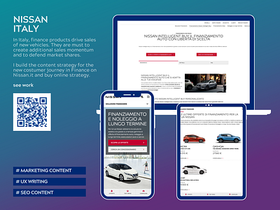 Nissan.it content creation content design content strategy customer experience ecommerce design seo uxwriting