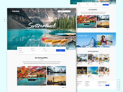 Travel Agency Web Template agency theme animation booking branding design flight graphic design holiday landing page nature template tourism agency travel blog travel business travel theme travel website trip booking ui ux vacation