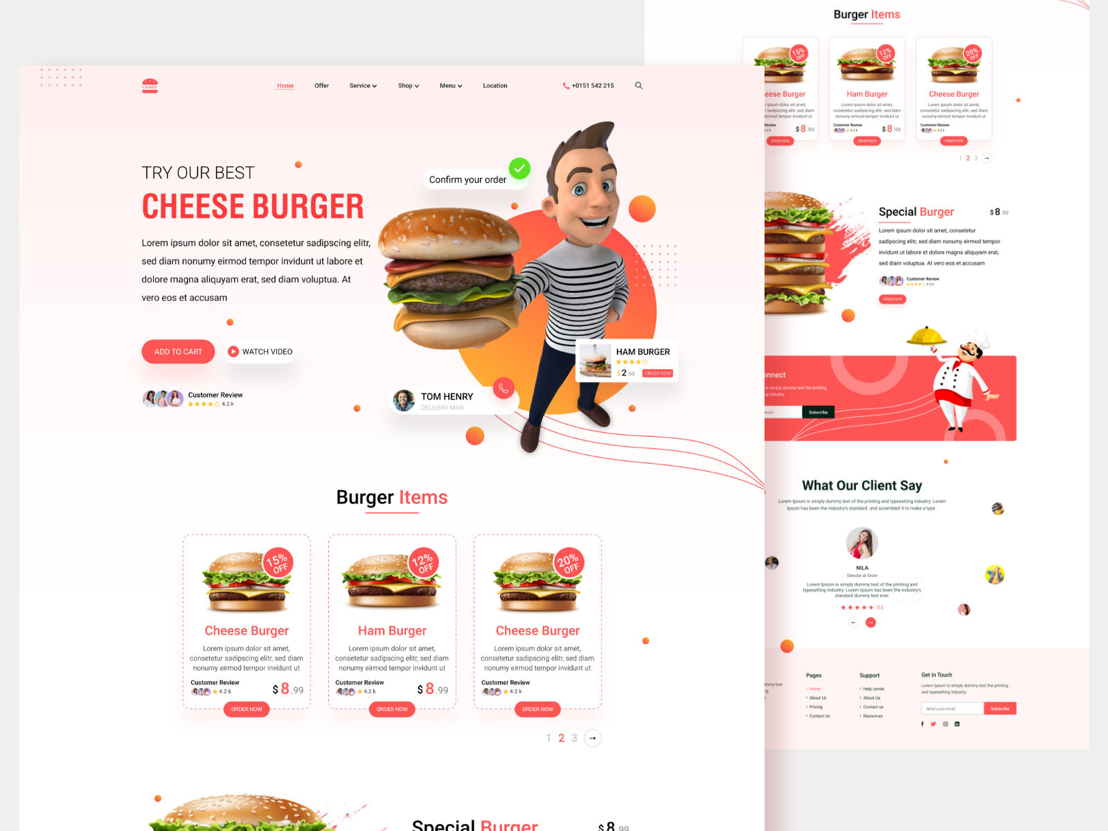 Burger Landing Page by MD. Mohin Uddin on Dribbble