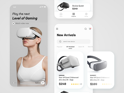 VR Mobile App gadget reality ui ux virtual virtual reality vr