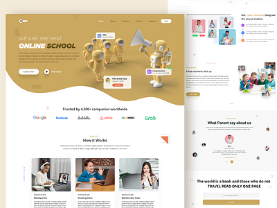 Landing page for Online Education banner