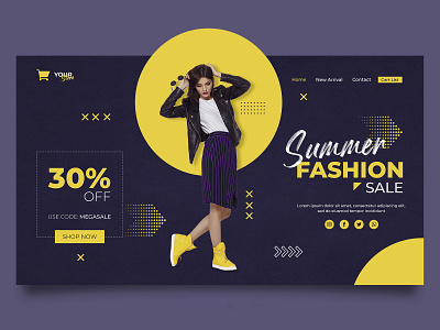 E-Commerce website landing page interface ui