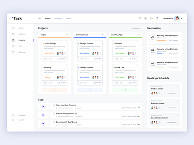 Task Management Dashboard UI Design