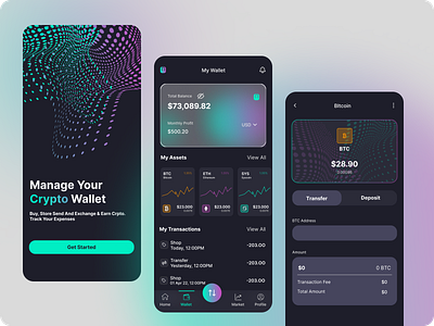 Crypto wallet UI