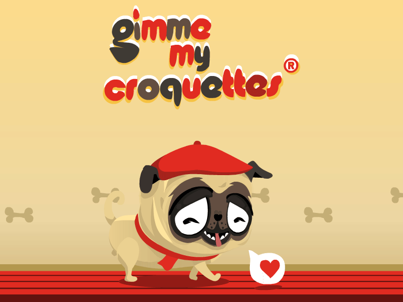 Starving Pug :) akapush animation character design design dog illustration motion pug vector vector illustration