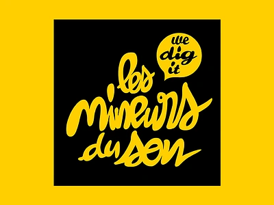 Les mineurs du son Logo (Trip Hop & Electro Vinyl diggers) brand identity branding design digger digging funk hand lettering identity identity design illustration jazz logo music print retro typography