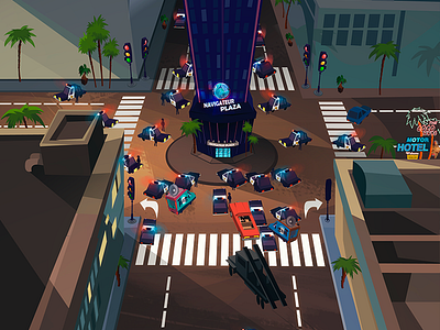 Nordnet Securitoo : Backgrounds #1 animate animation background background art background design illustration motion nakatomi plaza police vector vector illustration