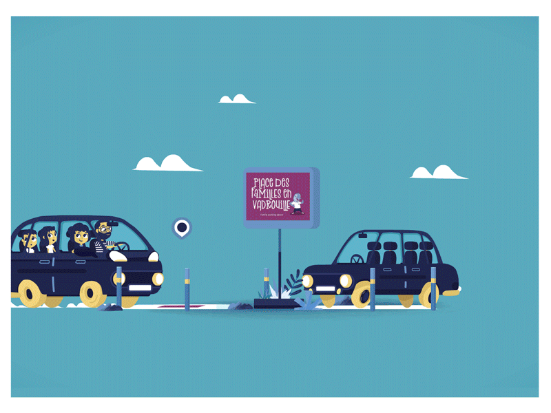 DOLFI - NOVOTEL - CAR PARK 2d illustration 2danimation animate animation car cars cartoon cartoon character illustration motion motion design motion graphic parking vector vector art vector illustration