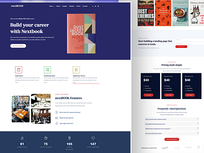 nextBook - Book landing, Book Promotion, Author Template design elementor elementor templates