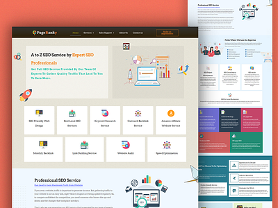 SEO Service Page Design pageranky design elementor elementor templates seo agency ui web web design web design agency