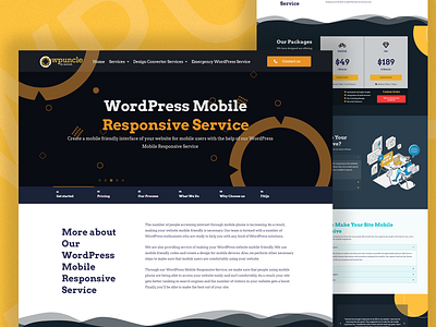 Wordpress mobile responsive service page design