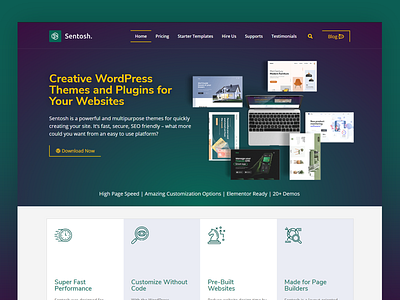 Homepage Design of Sentosh branding design elementor elementor templates minimal ui web