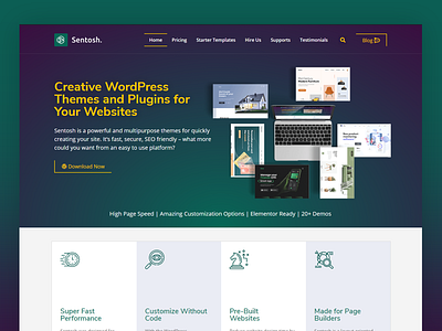 Homepage Design of Sentosh