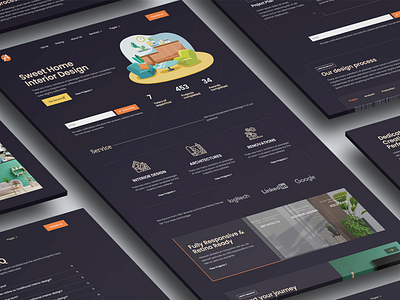 Artrior – Architecture & Interior Design Template Kit architect creative furniture interior modern orange portfolio showcase ui