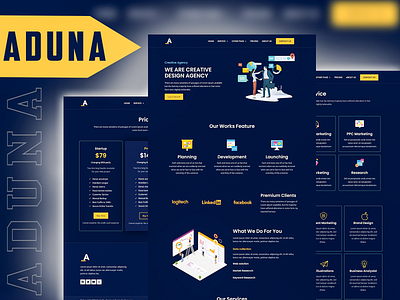 Aduna - Creative Digital Agency Wordpress Elementor Template Kit