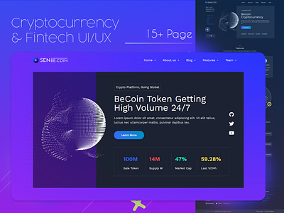 SenbeCoin | Cryptocurrency & Fintech Design