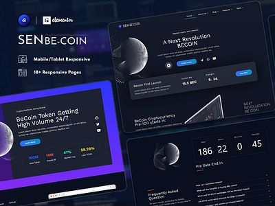 SenbeCoin | Cryptocurrency & Fintech Design