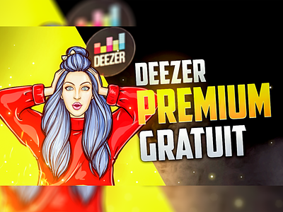 Deezer Premium Gratuit banner design graphic design youtube thumbnails