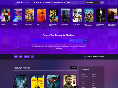 Movie Wordpress Themes with Database - UI UX Web Design by Sentosh on ...