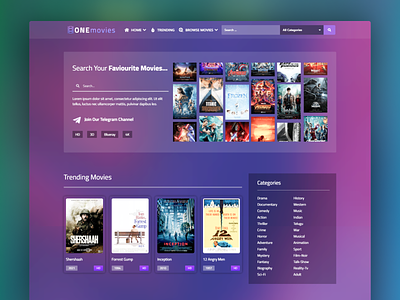 Movie Wordpress Themes Created with Elementor Pro