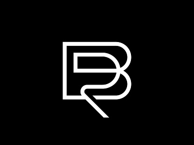 BR monogram design graphic design logo logomark logotype mark minimal monogram negativespace