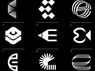 E monogram art artwork branding business graphic design leteermarkexplorstion lettermark logo logoidentity logotype luxury mark minimal monogram