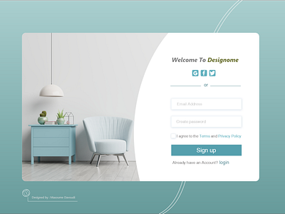 Sign Up design ui