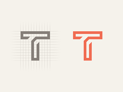 "T" Monogram branding logo monogram remake t