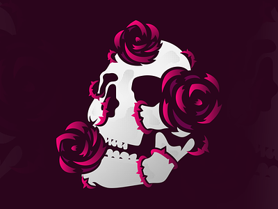 Skull and Roses flower rose roses skull vines