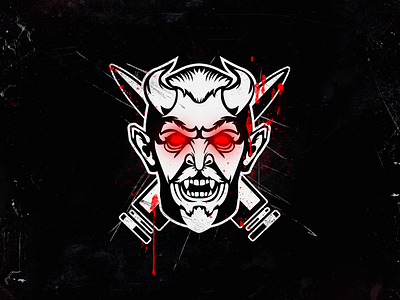 Demon blood demon illustration mascot vector