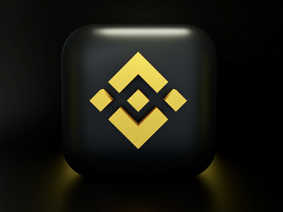 Binance - 3D icon illustration.