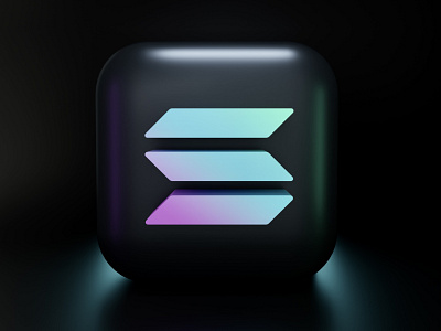 Solana - 3D icon illustration 3d bitcoin blender 3d design ethereum logo solana