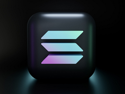 Solana - 3D icon illustration