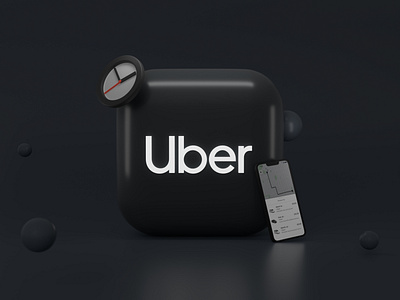 Uber 3D icon