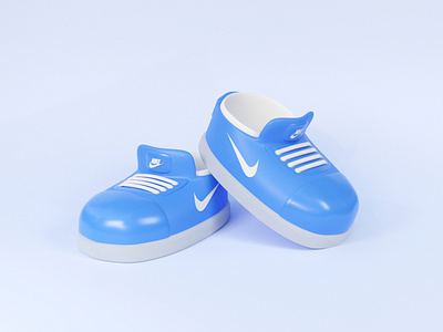 Nike shoes 3D model 3d 3d shoes blender 3d branding design graphic design illustration logo ui