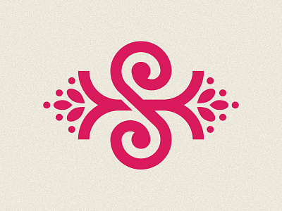 SK Monogram blossom flower k logo monogram s salon spa