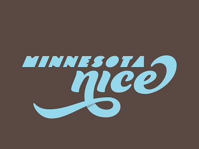 Minnesota Nice minnesota mn nice script wordmark