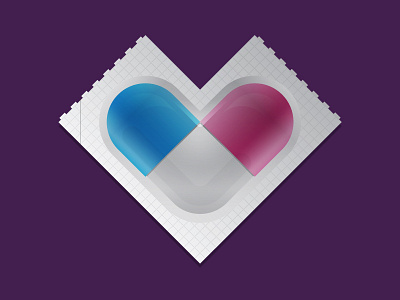 Heart-Shaped Pill heart love pill prescription rx