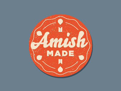 Amish Made - Sticker amish badge dutch eggs folk art hex sign sticker