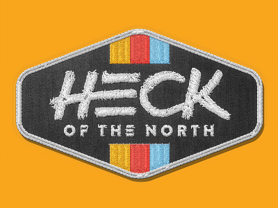 Heck of the North - Patch Design badge bicycle logo patch race typography wordmark