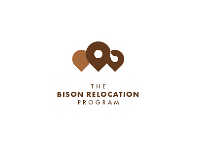 Simplified Bison Relocation bison buffalo location pin rebound