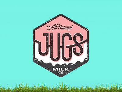 All Natural Jugs all natural badge jugs logo milk selfie type typography